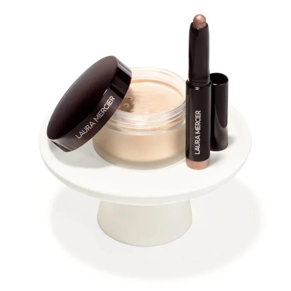 Laura Mercier Set: Translucent Loose Setting Powder and Caviar Eyeshadow Stick